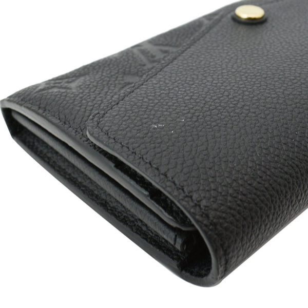 LOUIS VUITTON Sarah Monogram Empreinte Leather Wallet Black