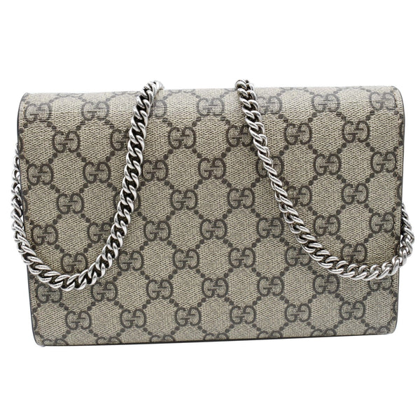 GUCCI Dionysus GG Supreme Crossbody Chain Wallet Beige 401231