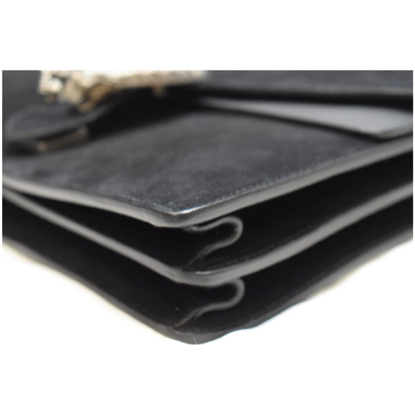 GUCCI Medium Dionysus Suede Leather Shoulder Bag Black 403348