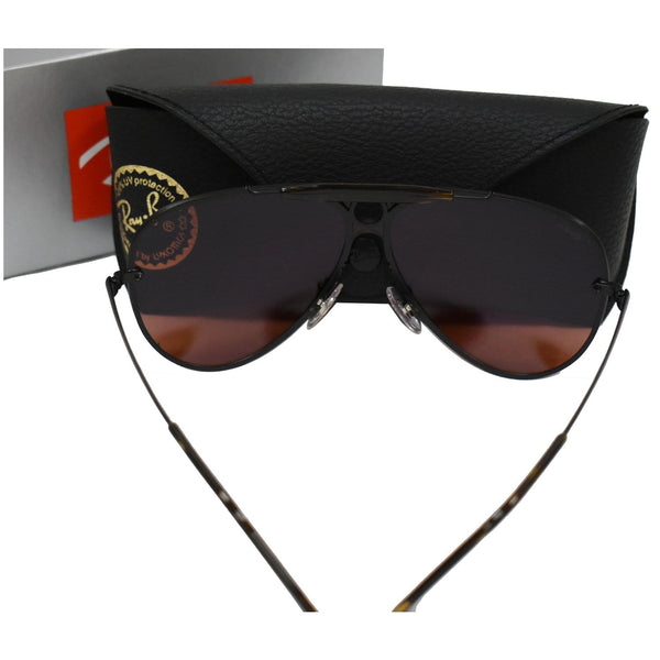 RAY-BAN RB3581N-153/7V Sunglasses Violet Blue Mirrored Lens