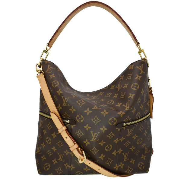 LOUIS VUITTON Melie Monogram Canvas Hobo Bag Brown