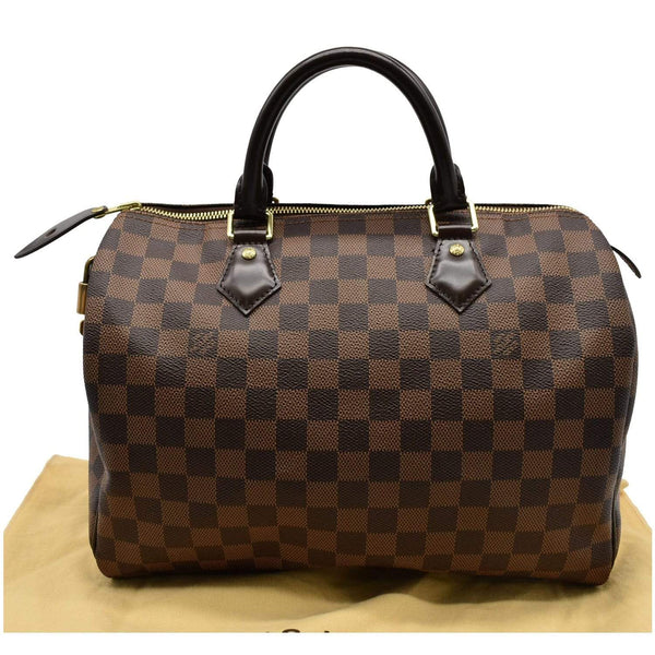 Louis Vuitton Speedy 30 Damier Ebene Satchel Bag with handles