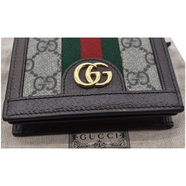 GUCCI Ophidia GG Card Case Wallet Beige