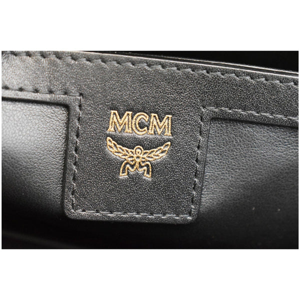 MCM Duke Visetos Medium Canvas Leather Backpack Pink