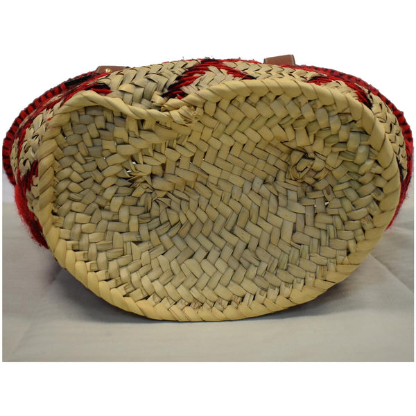 LOEWE Animals Basket Small Straw Tote Bag Red