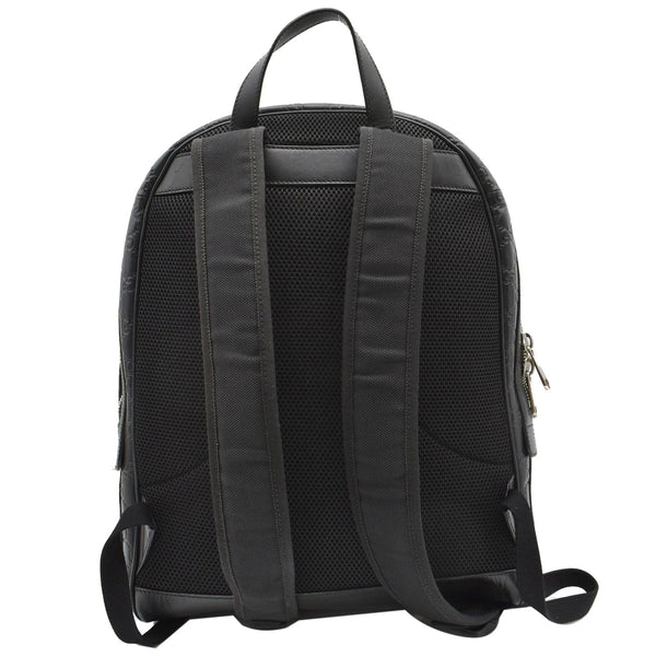 Preowned Gucci GG Signature Leather Backpack Bag Black
