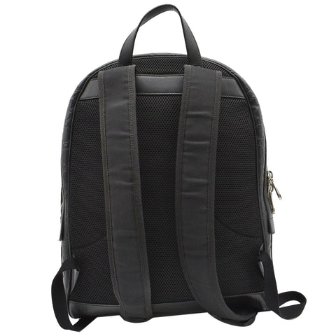 Preowned Gucci GG Signature Leather Backpack Bag Black