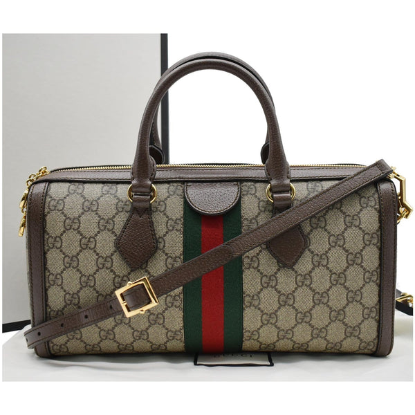 GUCCI Ophidia GG Canvas Medium Top Handle Shoulder Bag Beige 524532