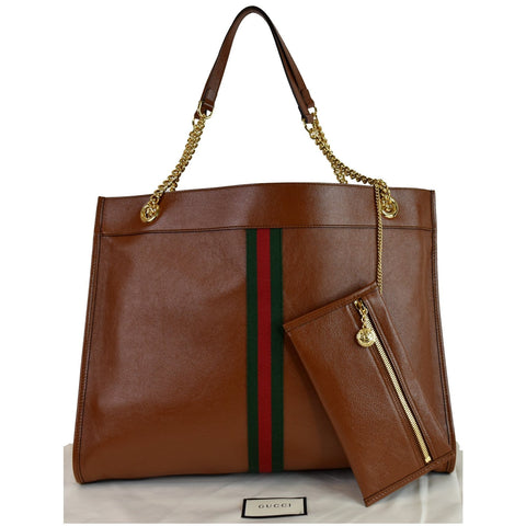 Gucci Rajah Large Leather Tote Shoulder Bag