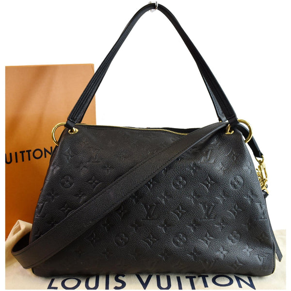 LOUIS VUITTON Ponthieu MM Monogram Empreinte Leather Shoulder Bag Black