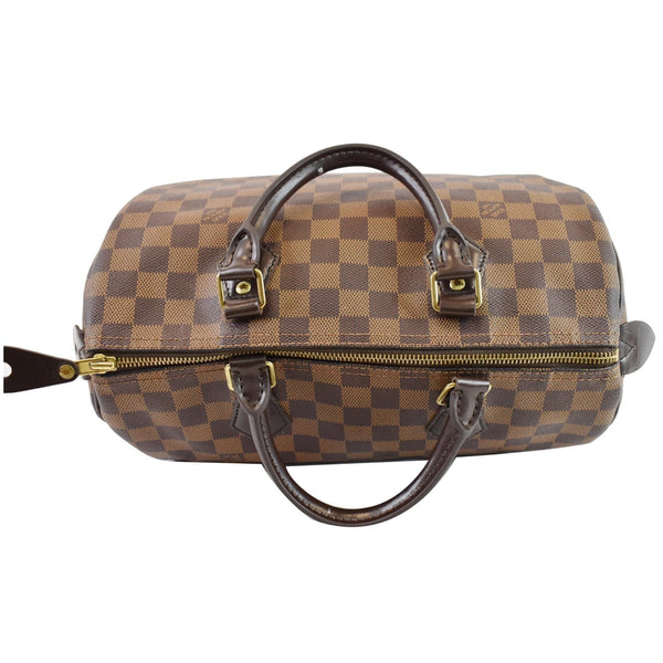 LOUIS VUITTON Speedy 30 Damier Ebene Satchel Bag Brown