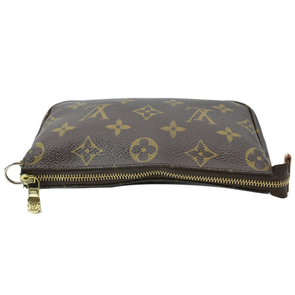 LOUIS VUITTON Mini Pochette Monogram Canvas Accessoires Pouch Brown