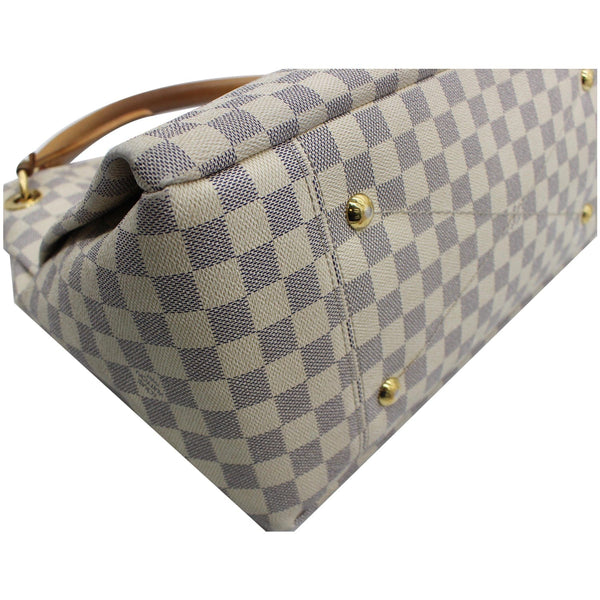 LOUIS VUITTON Artsy MM Damier Azur Shoulder Bag White