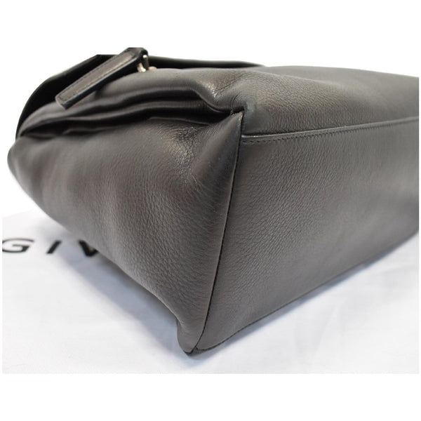 GIVENCHY Pandora Box Medium Grained Leather Shoulder Bag Black
