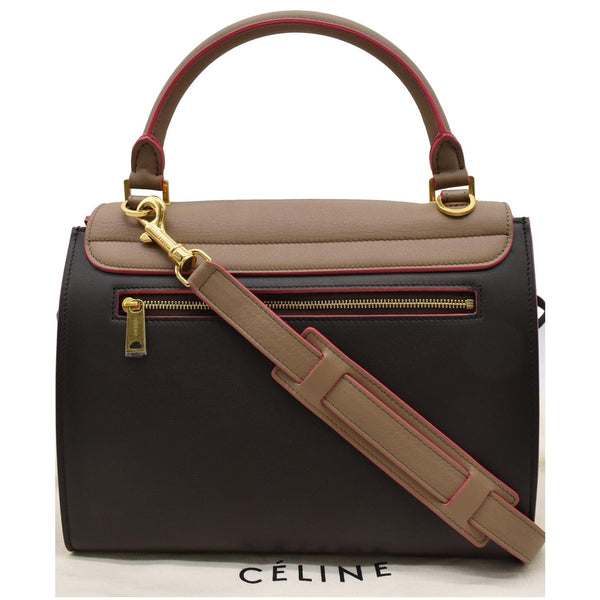 CELINE Trapeze Small 2way Leather Shoulder Bag Tricolor