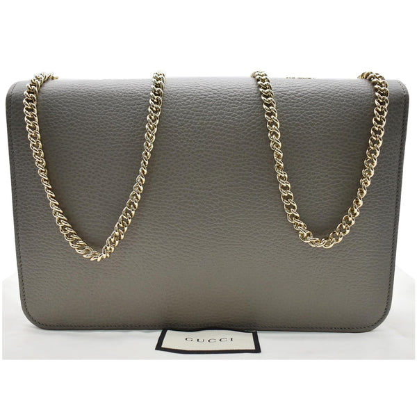 GUCCI Interlocking GG Calfskin Leather Crossbody Bag Grey 510303