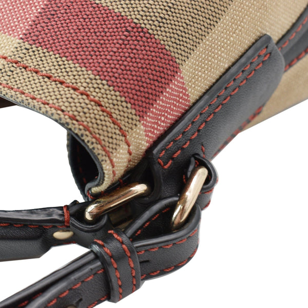 Burberry Ashby Medium Heart Check Canvas Shoulder Bag Multicolor
