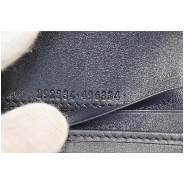 GUCCI Micro Guccissima Large Bi-fold Leather Wallet Black 292534