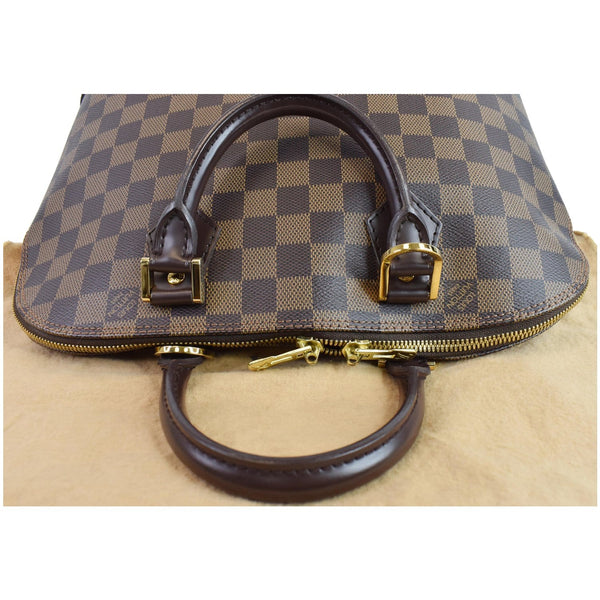 LOUIS VUITTON Alma PM Damier Ebene Satchel Bag Brown