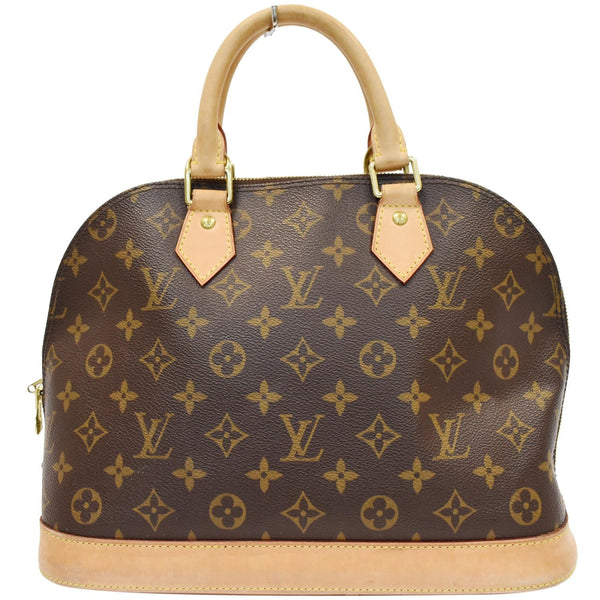 Louis Vuitton Alma Monogram Canvas Satchel Bag Brown - bag front preview