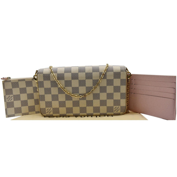 Louis Vuitton Felicie Pochette Damier Azur Crossbody Bag