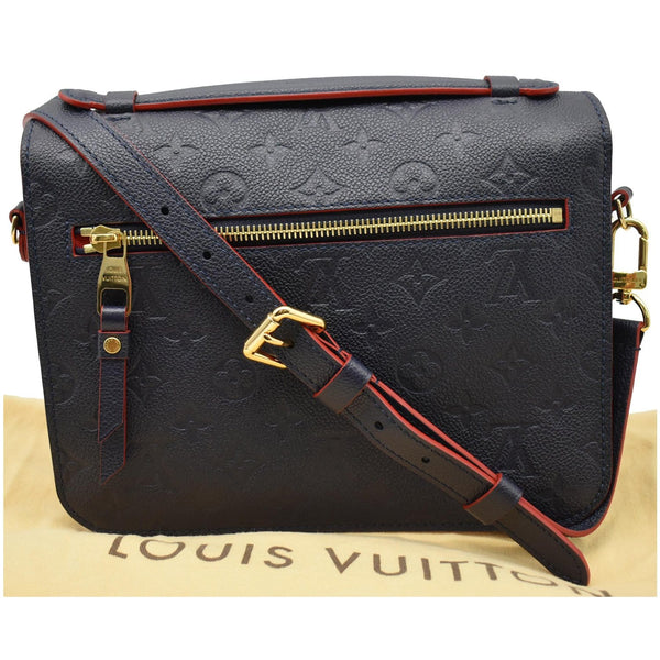 LOUIS VUITTON Metis Pochette Empreinte Leather Crossbody Bag Blue