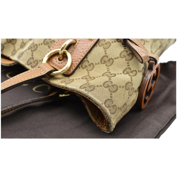 GUCCI Medium Charm GG Canvas Tote Bag Beige 247237