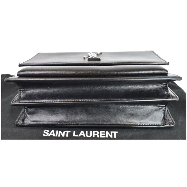 YVES SAINT LAURENT Sunset Medium Leather Shoulder Bag Black