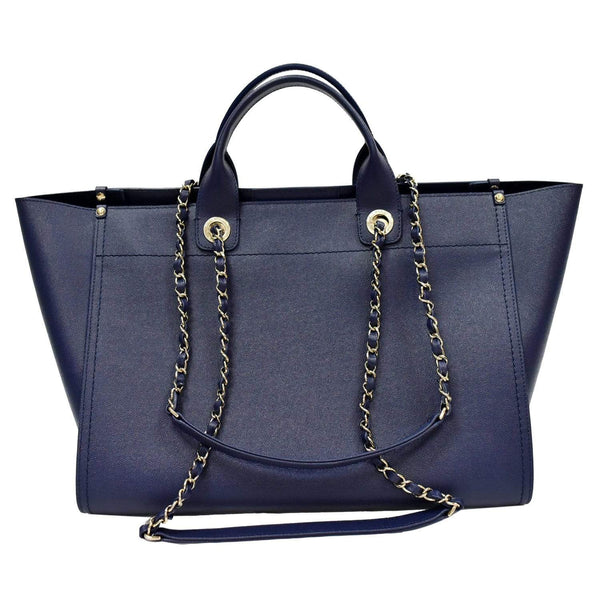 Chanel Deauville Studded Caviar Tote Shoulder Bag - chain strap