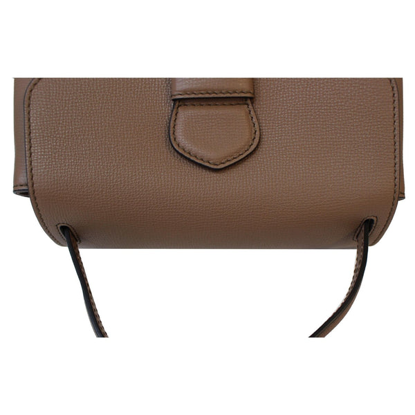 BURBERRY Camberley Small House Check Leather Shoulder Bag Beige