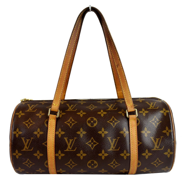 LOUIS VUITTON Papillon 30 Monogram Canvas Satchel Bag Brown