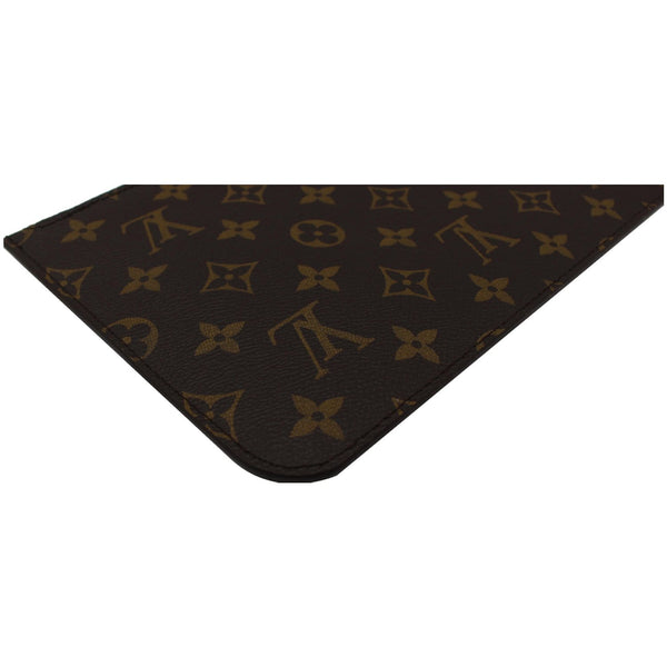 LOUIS VUITTON Neverfull GM Monogram Canvas Pochette Wristlet Pouch Brown