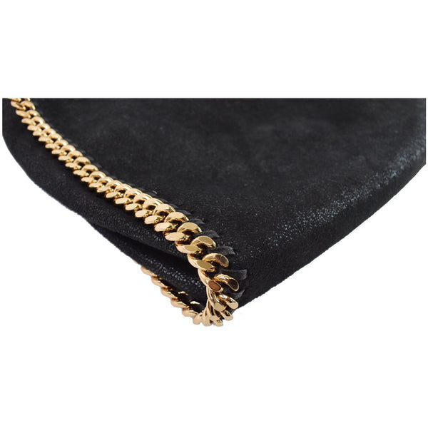 STELLA MCCARTNEY Falabella Leather Chain Shoulder Bag Black