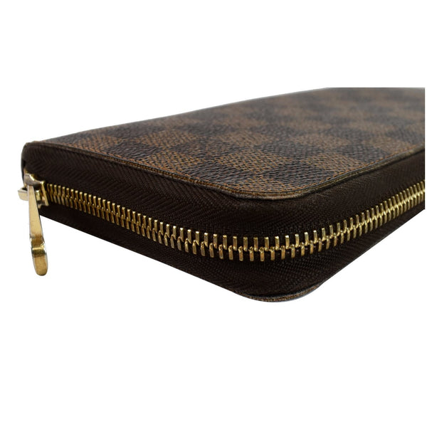 LOUIS VUITTON Zippy Damier Ebene Organizer Wallet Brown