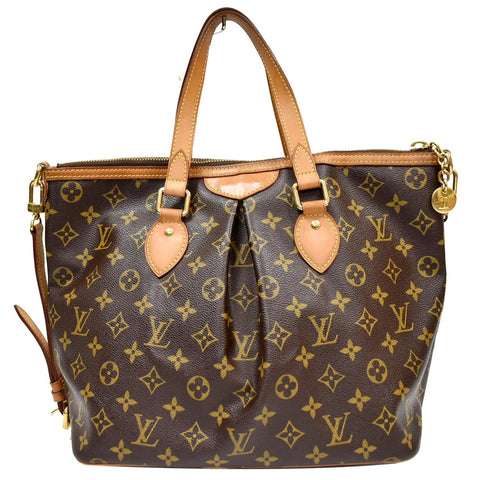 LOUIS VUITTON Palermo PM Monogram Canvas Shoulder Bag Brown