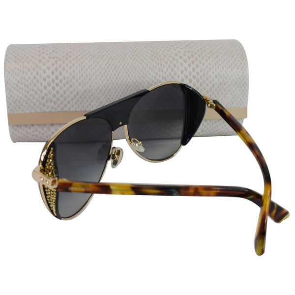 JIMMY CHOO 56 mm Gold Aviator Sunglasses RAVE/S J5G 55