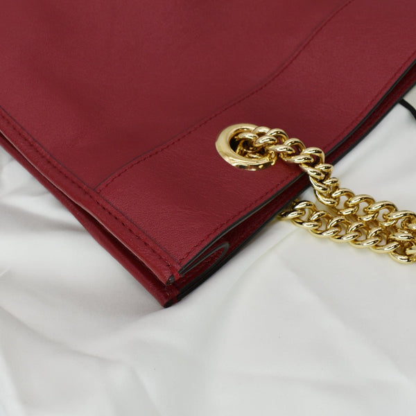 GUCCI Rajah Large Leather Tote Shoulder Bag Red 537219 - Hot Deals