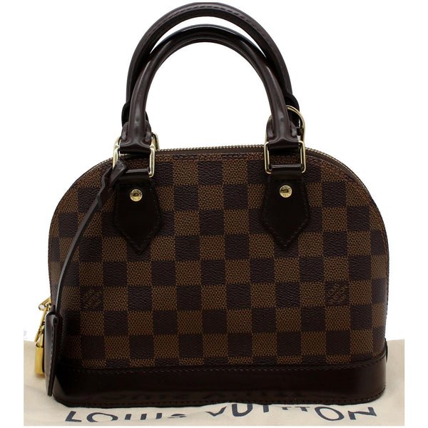 LOUIS VUITTON Alma BB Damier Ebene Satchel Crossbody Bag Brown