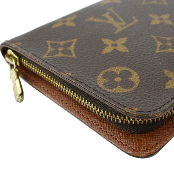 LOUIS VUITTON Monogram Canvas Zippy Wallet Brown