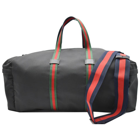 GUCCI Techno Canvas Duffle Travel Bag Black 450983