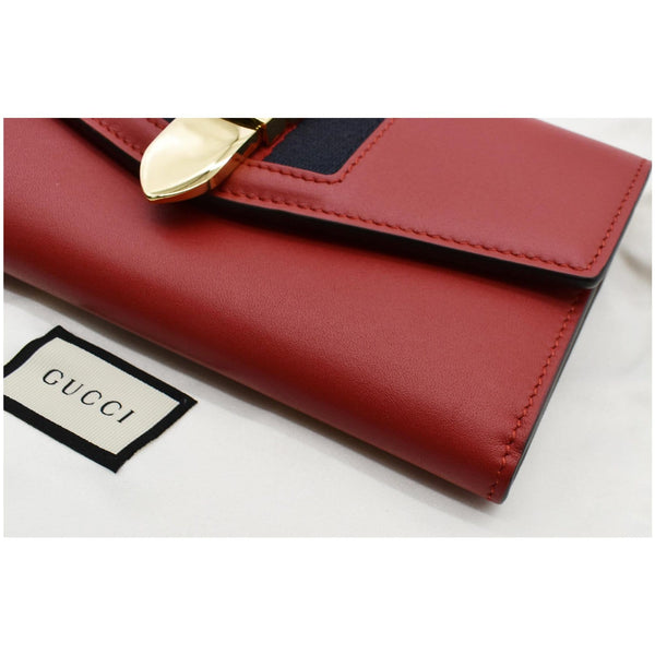 Gucci Sylvie Continental Leather Wallet Red - Dallas Handbags