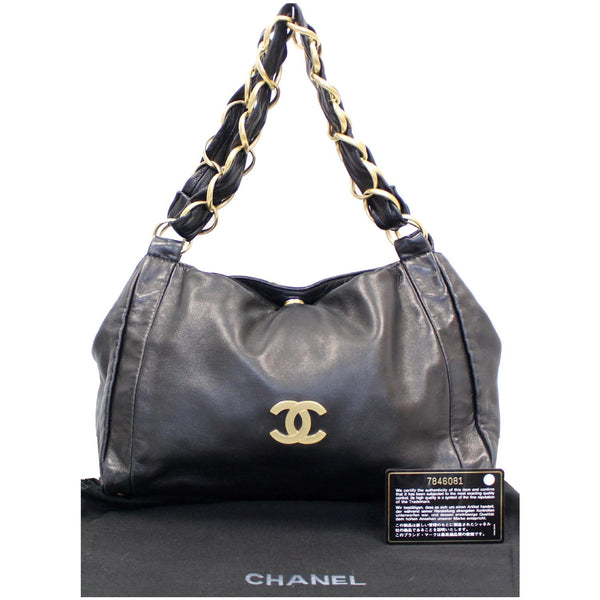 CHANEL CC Classic Small Lambskin Shoulder Bag Black