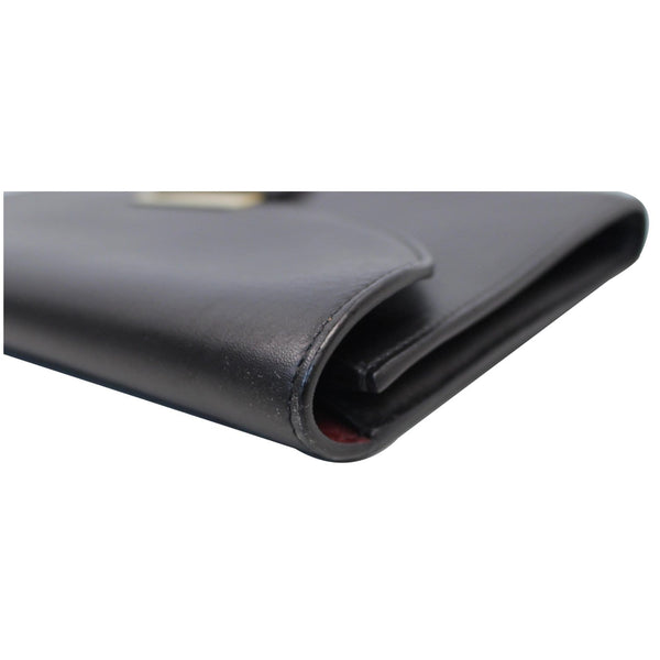 CELINE Trotteur Large Flap Multifunction Smooth Leather Wallet Black