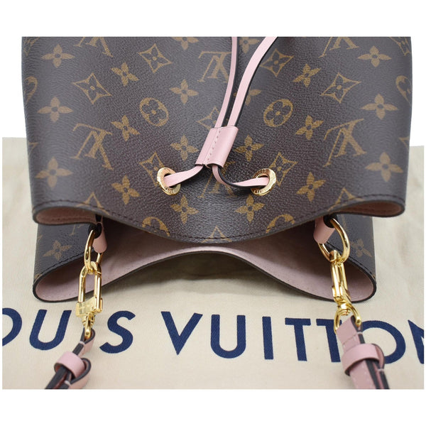 LOUIS VUITTON Neonoe MM Damier Ebene Crossbody Bag Rose
