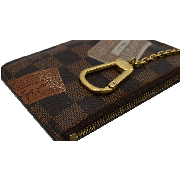 LOUIS VUITTON Trunks and Bags Damier Ebene Key Pouch Brown