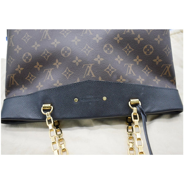 LOUIS VUITTON Pallas Chain Monogram Canvas Shopper Bag Brown