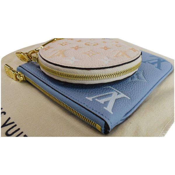 LOUIS VUITTON Monogram Empreinte Pool Trio Pouch Bag Summer Blue/Cream