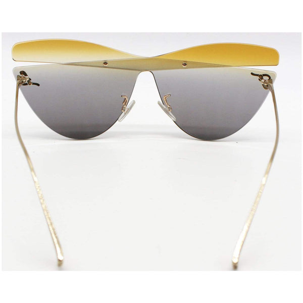 FENDI FF 0400/S 0XYO/9O Gold Sunglasses Dark Gray Gradient Lens