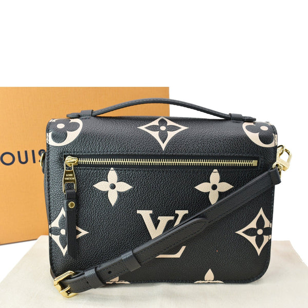 LOUIS VUITTON Metis Pochette Bicolor Empreinte Leather Crossbody Bag Black