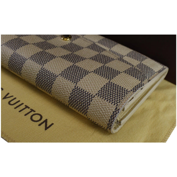 LOUIS VUITTON Emilie Damier Azur Wallet White